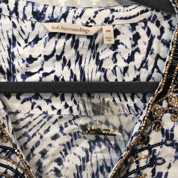 NWOT SOFT SURROUNDINGS • Boho south beach tunic PM - Picture 3 of 6